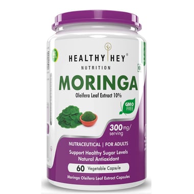 HealthyHey Nutrition Moringa Oleifera Leaf Extract, 60 veggie capsule(s)