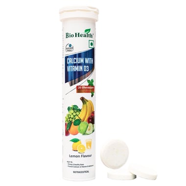 Bio Health Calcium with Vitamin D3,  20 tablet(s)  Lemon 