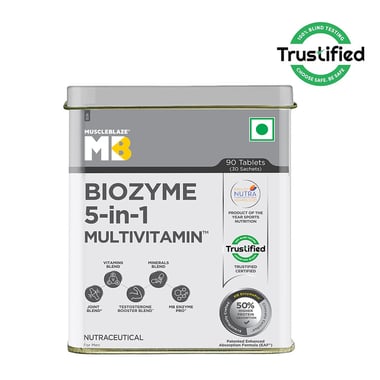 MuscleBlaze Biozyme 5 in 1 Multivitamin, 90 tablet(s) Unflavoured