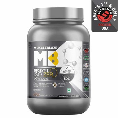 MuscleBlaze Biozyme Iso-Zero,  2.2 lb  Low Carb Cookies & Cream 