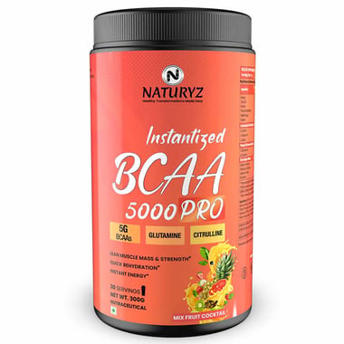 Naturyz Instantized BCAA 5000 PRO,  0.66 lb  30 Servings  Mix Fruit Cocktail 
