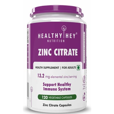 HealthyHey Nutrition Zinc Citrate, 120 capsules