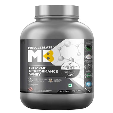 MuscleBlaze Biozyme Performance Whey,  4.4 lb  Choco Crispers 