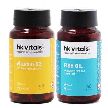 HealthKart HK Vitals Fish Oil & Vitamin D3 Combo
