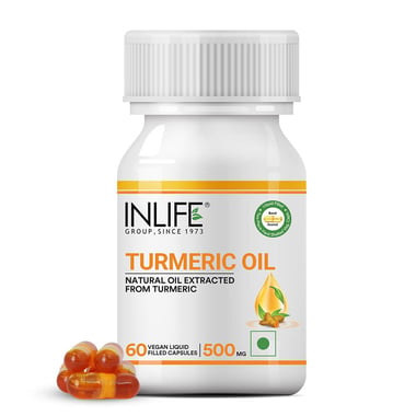 INLIFE Turmeric Oil 500mg,  60 capsules 