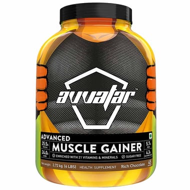Avvatar Advanced Muscle Gainer, 6 lb Rich Chocolate