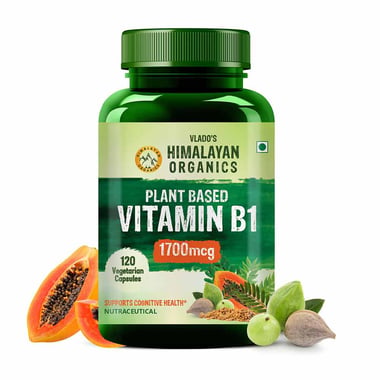 Vlado's Himalayan Organics Plant Based Vitamin B1, Unflavoured 120 veggie capsule(s)