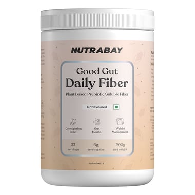 Nutrabay Good Gut Daily Fiber, 200 g Unflavoured
