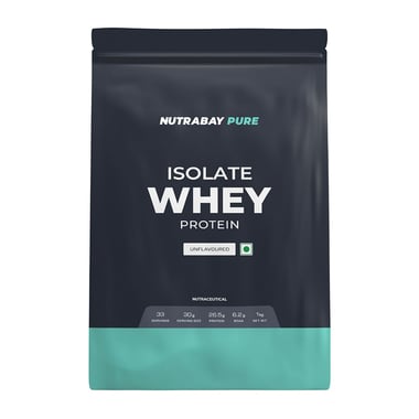 Nutrabay Pure Isolate Whey Protein,  2.2 lb  Unflavored 
