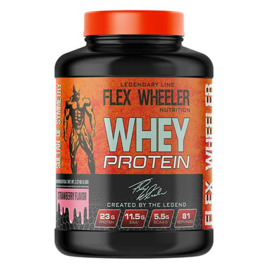 Flex Wheeler Nutrition Whey Protein, 5 lb Strawberry