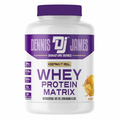 Dennis James Signature Series Whey Protein Matrix, 5 lb Mango