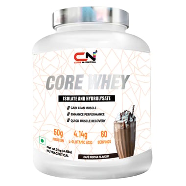 Core Nutrition Core Whey Isolate and Hydrolysate, 4.4 lb Cafe Mocha