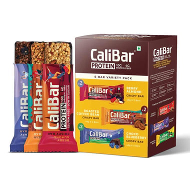 Calibar Protein Bar 10g Protein, 6 bar(s) 6-Bar Variety Pack (Assorted)