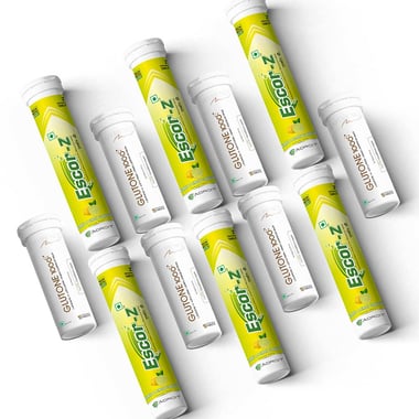 Glutone 1000 & Escor-Z Combo,  Unflavoured, Lime & Lemon  12 Piece(s)/Pack 