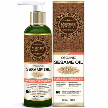 Morpheme Remedies Organic Sesame Oil,  200 ml  for All Hair & Skin Types 
