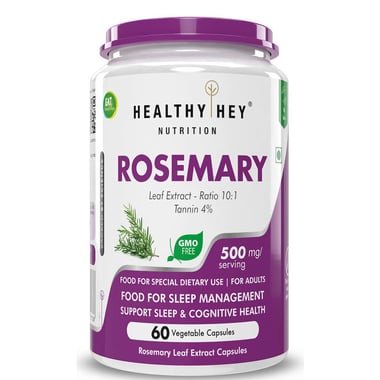 HealthyHey Nutrition Natural Rosemary Leaf Extract,  60 veggie capsule(s) 