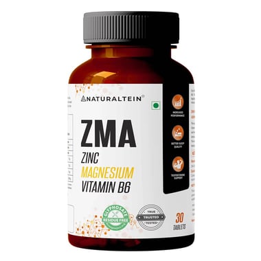 NATURALTEIN ZMA (Zinc Magnesium Vitamin B6),  30 tablet(s)  Unflavoured 