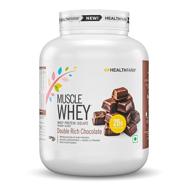 Healthfarm Muscle Whey, 3.99 lb Double Rich Chocolate