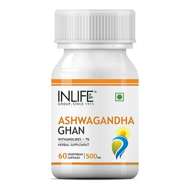 INLIFE Ashwagandha (500 mg), 60 veggie capsule(s)