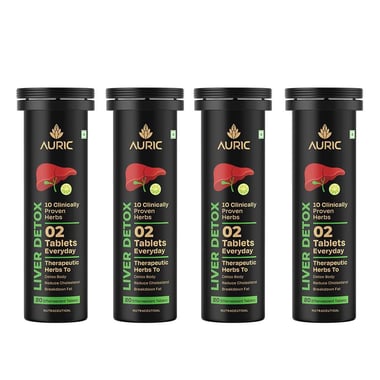 Auric Liver Detox with 10 Ayurvedic Herbs Tangy Jamun, 80 tablet(s)