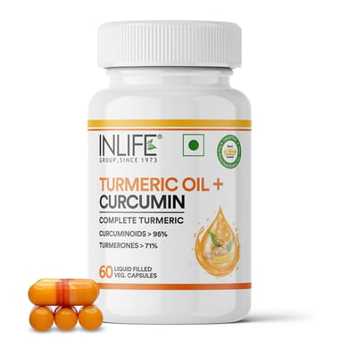 INLIFE Turmeric Oil + Curcumin, 60 veggie capsule(s)