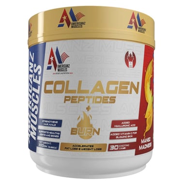 Americanz Muscles Collagen Peptides + Burn,  300 g  Mango Madness 