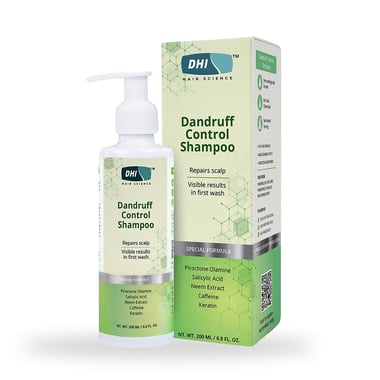 DHI Dandruff Control Shampoo, 200 ml for All Hair Types