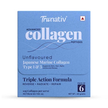 TruNativ Advanced Collagen Peptides, 6 sachets/pack Unflavoured (Japanese Marine Collagen Type 1 & 3)