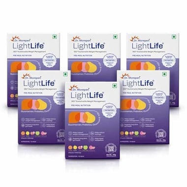 Dr. Morepen LightLife Pre-Meal Nutrition, 10 sachets/pack Assorted (Pack of 6)