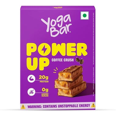 Yogabar Power Up 20g Protein Bar, 10 bar(s) Coffee Crush