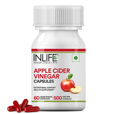 INLIFE Apple Cider Vinegar,  60 capsules  Natural 