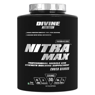 Divine Nutrition Performance Series Nitramax, 4.4 lb Choco Cookies