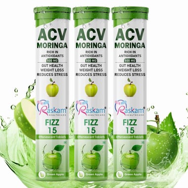 Raskam ACV Moringa,  15 tablet(s)  Green Apple (Pack of 3) 