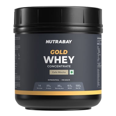 Nutrabay Gold Concentrate Whey Protein,  1.1 lb  Cafe Mocha 