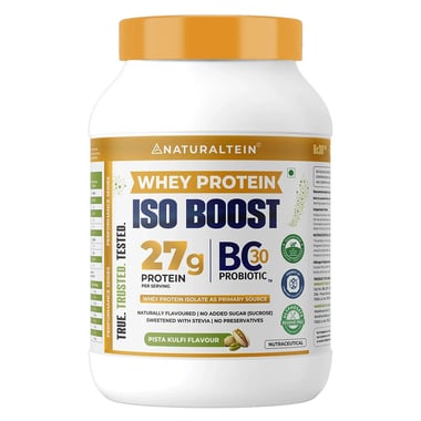 NATURALTEIN Performance Series Whey Protein ISO BOOST, 2.2 lb Pista Kulfi
