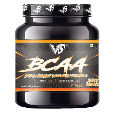 V-SHAPE SUPPS BCAA Intra Workout Recovery Formula, 0.39 lb 30 Servings Juicy Mango