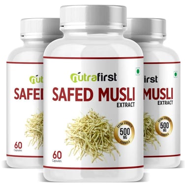 NutraFirst Safed Musli Extract (500 mg), 180 capsules