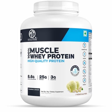 Muscle Trail 100% Muscle Whey Protein,  4.4 lb  Kesar Kaju Pista 