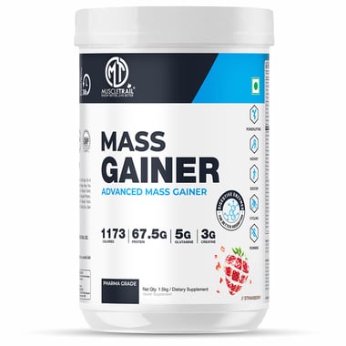 Muscle Trail Advanced Mass Gainer, 3.3 lb Strawberry