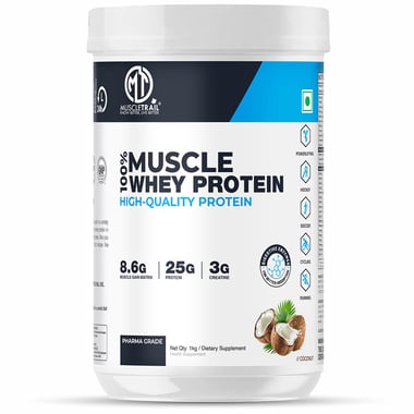 Muscle Trail 100% Muscle Whey Protein,  2.2 lb  Coconut 