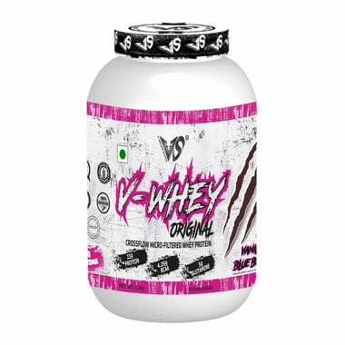 V-SHAPE SUPPS V-Whey Original Micro Filtered Whey Protein, 3.97 lb Vanilla Blueberry