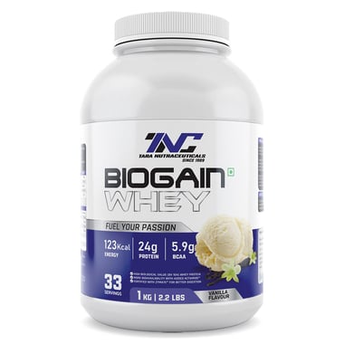 Tara Nutraceuticals Biogain Whey,  2.2 lb  Vanilla 
