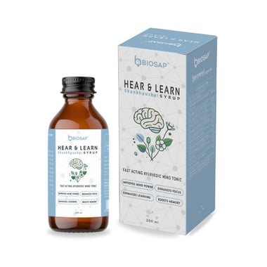 BIOSAP Hear & Learn Shankhpushpi Syrup, 200 ml