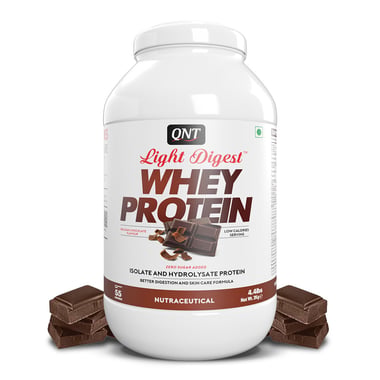 QNT Light Digest Whey Protein,  4.4 lb  Belgian Chocolate 