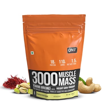 QNT Muscle Mass 3000, 2 lb Kesar Kaju Pista