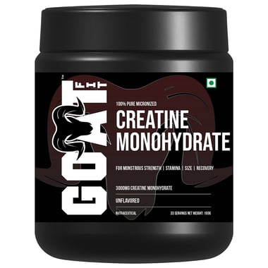 G.O.A.T Fit 100% Pure Micronized Creatine Monohydrate, Unflavoured 0.22 lb
