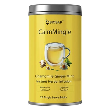 BIOSAP CalmMingle,  Chamomile + Ginger + Mint  25 Stick(s) 