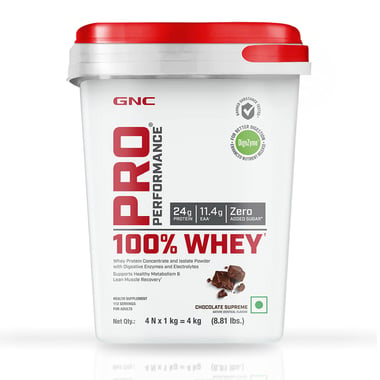GNC Pro Performance 100% Whey Protein, 8.81 lb Chocolate Supreme