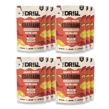 The Drill Crunchy Roasted Edamame, Cheese (Pack of 12) 30 g