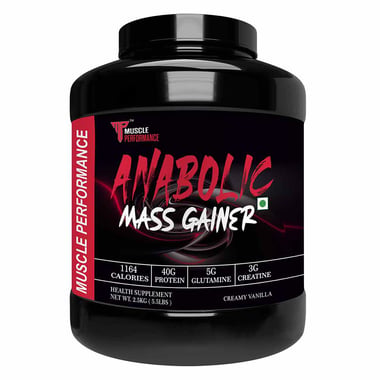 Muscle Performance Anabolic Mass Gainer,  5.5 lb  Creamy Vanilla 